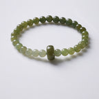 Gradient Hetian Jade Coin Bracelet