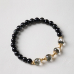 Rainbow Obsidian & Green Phantom Quartz Bracelet