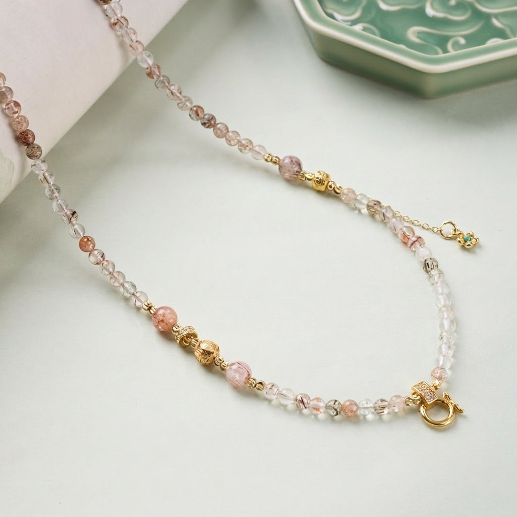 Black Gold Super Seven Crystal Fortune Ball Necklace