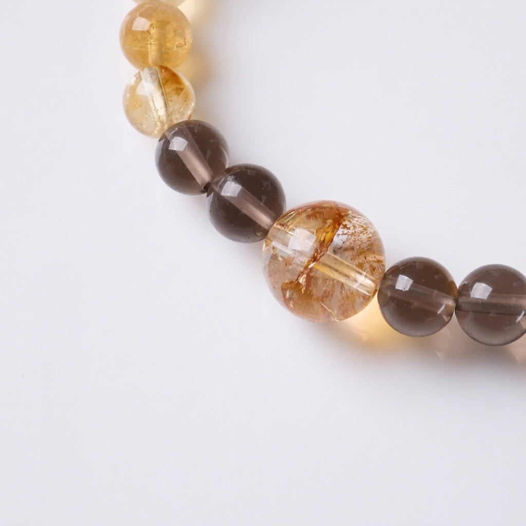 Citrine & Smoky Quartz Golden Shadow Bracelet
