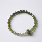 Gradient Hetian Jade Coin Bracelet