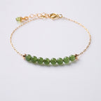 Green Jadeite Bead Chain Bracelet