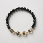 Rainbow Obsidian & Green Phantom Quartz Bracelet
