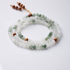 108-Bead Tianshan Jade & Sandalwood Triple-Wrap Bracelet