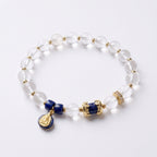 White Crystal & Lapis Lazuli Zhakilamu Bracelet
