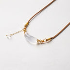 White Crystal Arch Pendant Necklace
