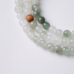 108-Bead Tianshan Jade & Sandalwood Triple-Wrap Bracelet