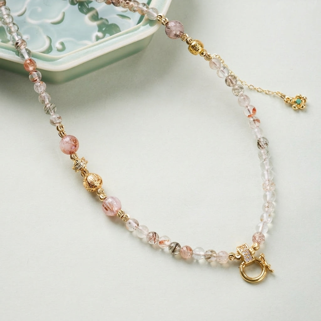 Black Gold Super Seven Crystal Fortune Ball Necklace
