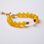 Yellow Agate & Vajra Bracelet