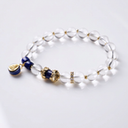 White Crystal & Lapis Lazuli Zhakilamu Bracelet