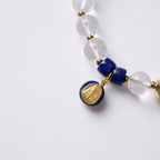 White Crystal & Lapis Lazuli Zhakilamu Bracelet