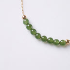 Green Jadeite Bead Chain Bracelet