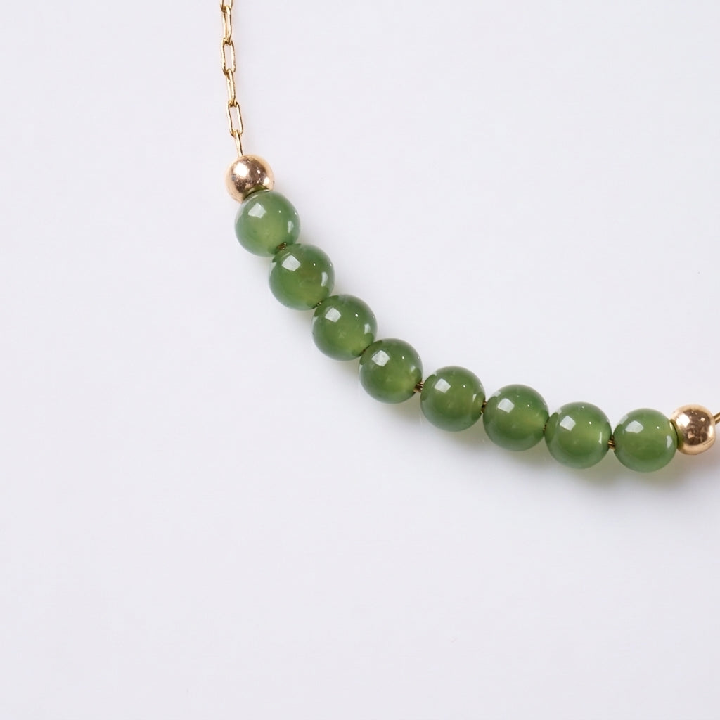 Green Jadeite Bead Chain Bracelet