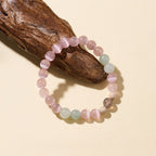 Pink Cat Eye & Tianshan Jade Bracelet