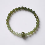 Gradient Hetian Jade Coin Bracelet
