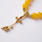Yellow Agate & Vajra Bracelet