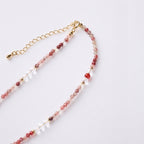 Rose Crystal & Blue Jadeite Vajra Compass Pendant Necklace