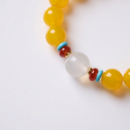 Yellow Agate & Vajra Bracelet