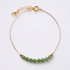 Green Jadeite Bead Chain Bracelet