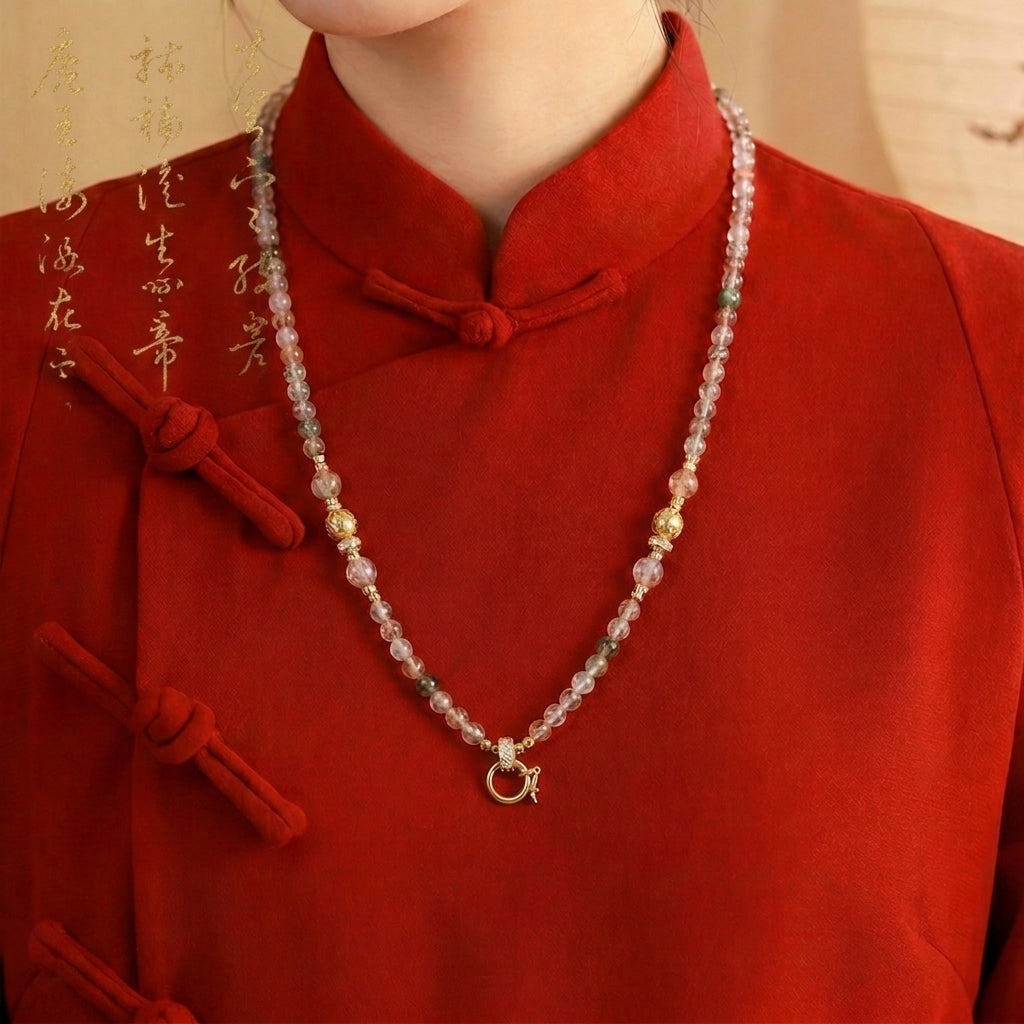 Black Gold Super Seven Crystal Fortune Ball Necklace