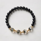 Rainbow Obsidian & Green Phantom Quartz Bracelet