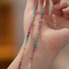 Pulsera de Turmalina Multicolor de Triple Vuelta