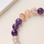 Amethyst & Schwarzes Gold Super Seven Hochenergie-Armband