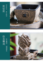 "Ri Jin Dou Jin" Fontaine d'eau Feng Shui Pixiu | Ornement de richesse et de bonne chance style antique pour bureau et maison