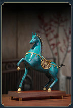 Brass Horse Statue | Zodiac Cure for Year of the Horse (Tiger, Dog, Goat) | "Immediate Wealth" Career Ornament