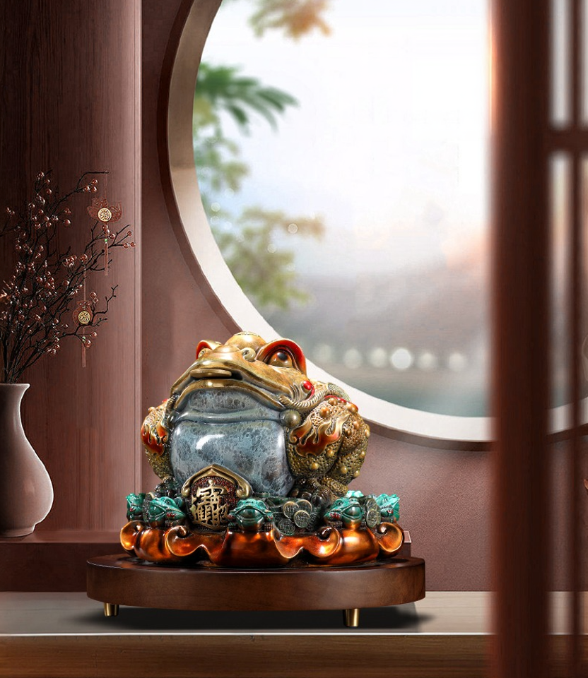 Luxury Brass Money Toad Statue